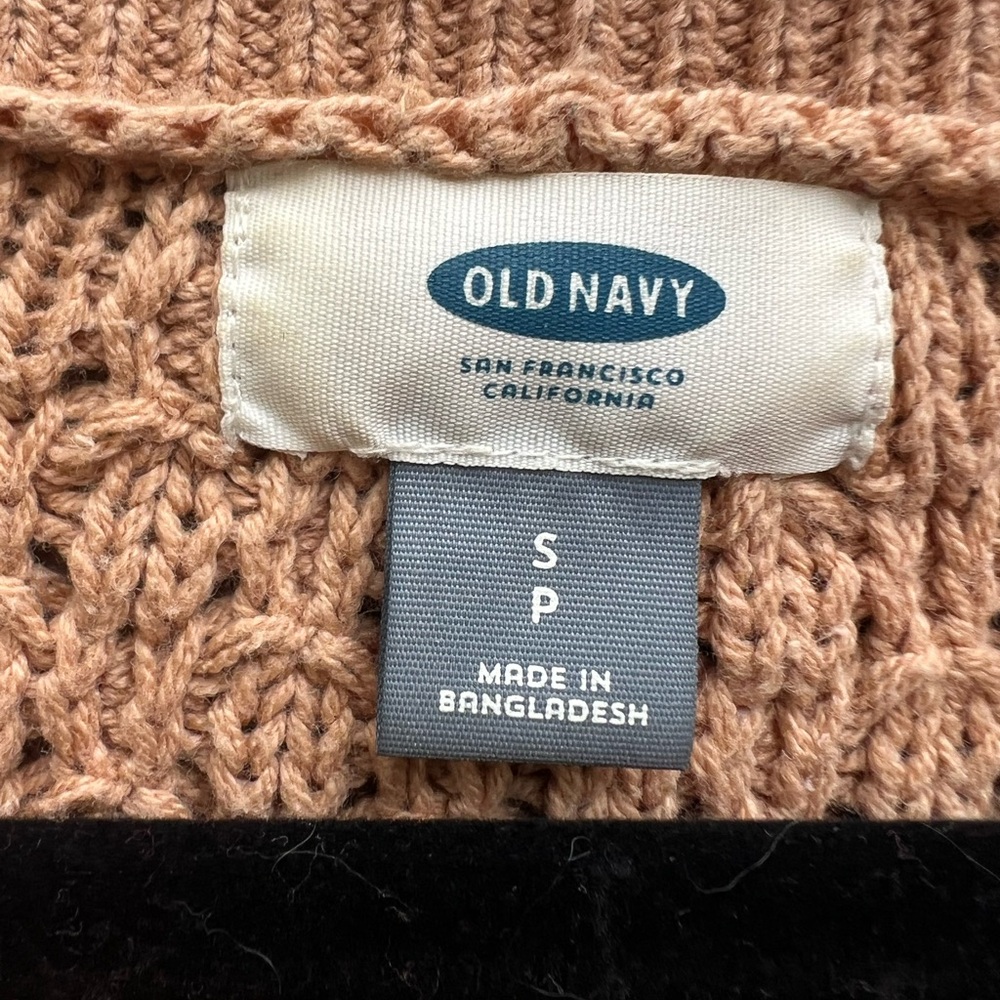 Old Navy Scoop Dark Sand High Low Hem Sweater Small - Picture 5 of 8